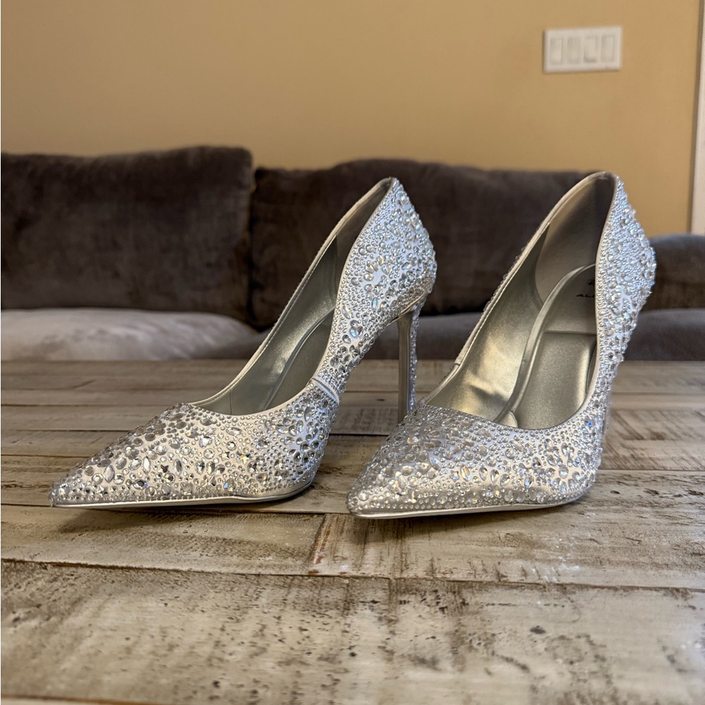 Elegant Silver Women's Heels